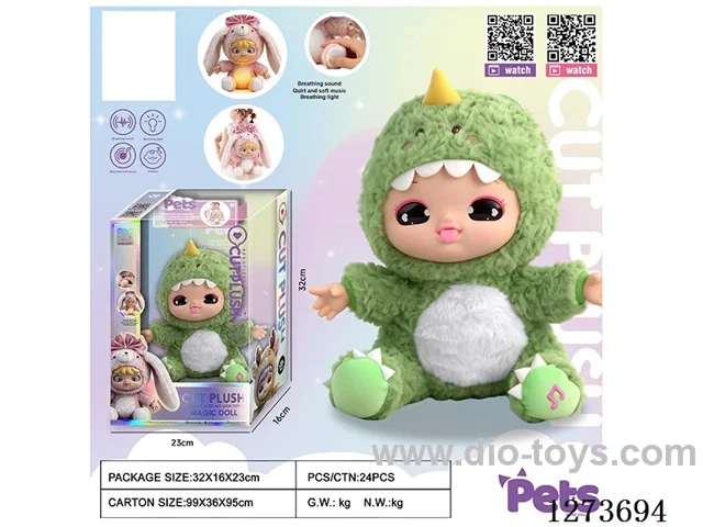 Heartbeat doll + lights + music + 4 IC + storage function for single/double shoulder backpacks