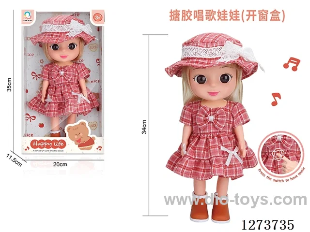 34cm Vinyl Doll with English Songs - 3*AAA Batteries Not Included
