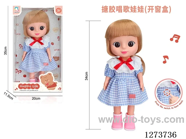 34cm Vinyl Doll with English Songs - 3*AAA Batteries Not Included