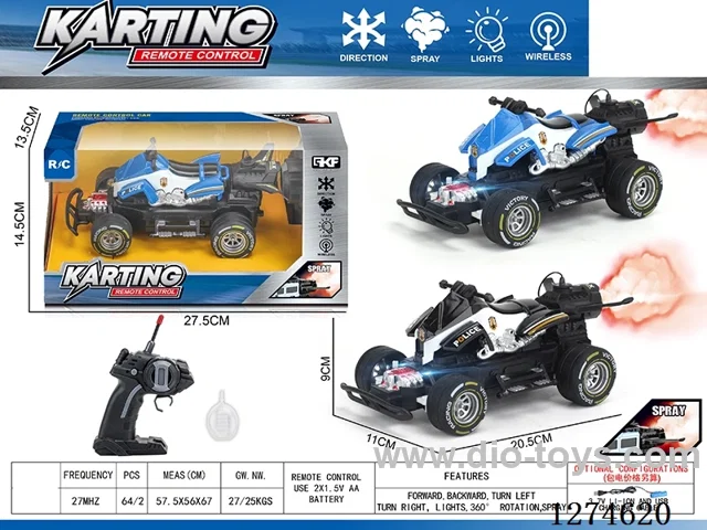 4ch rc car with light/spray included battery