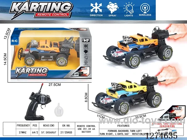 4ch rc car with light/spray included battery