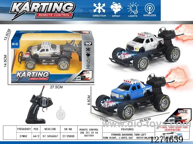 4ch rc car with light/spray included battery