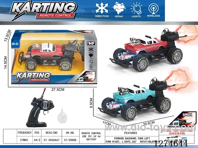 4ch rc car with light/spray included battery