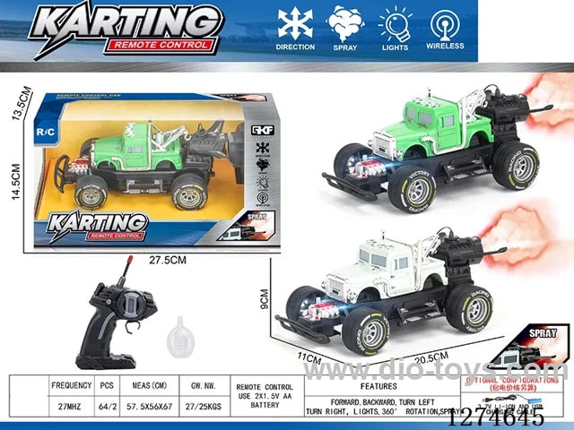 4ch rc car with light/spray included battery