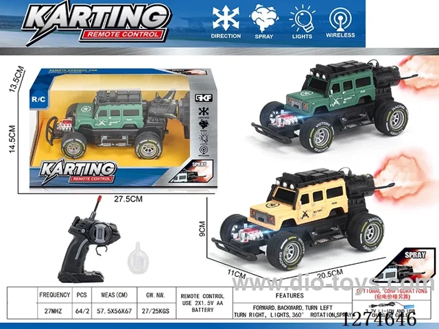 4ch rc car with light/spray included battery