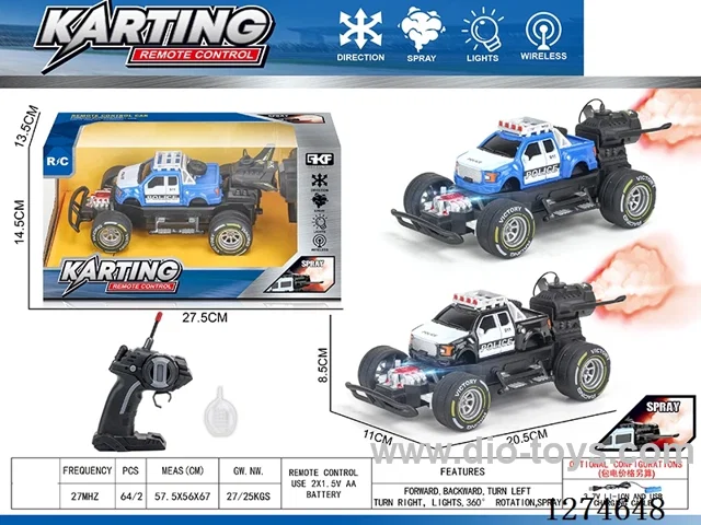 4ch rc car with light/spray included battery