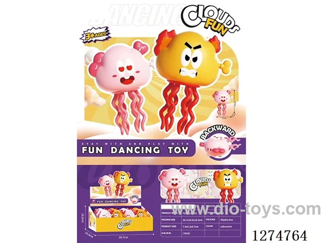 Wind-Up-Dancing Emoji - Pink ，Orange