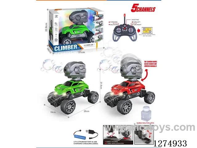 27MHz 5ch 1:16 rc car with light/bubble included battery