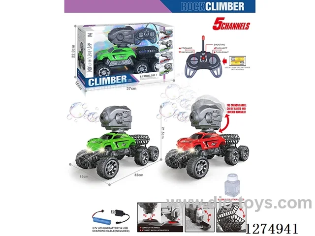 27MHz 5ch 1:16 rc car with light/bubble included battery