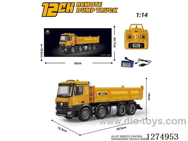 1:14 12ch rc alloy Dump Truck