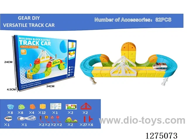 82PCS DIY Gear Transformable Track Car