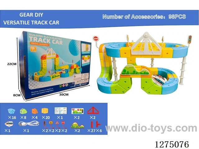 98PCS DIY Gear Transformable Track Car