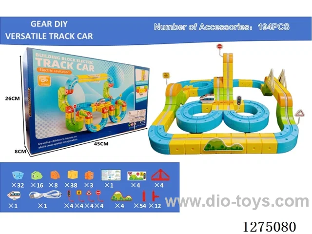 194PCS DIY Gear Transformable Track Car