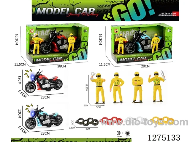 Inertia Harley Motorcycle W L/M + Racer + Tires included AG13*3