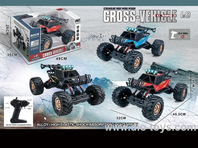 2.4G 1:8 rc climbing car，include battery