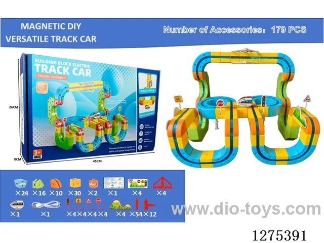 179PCS Magnetic DIY Transformable Track Car