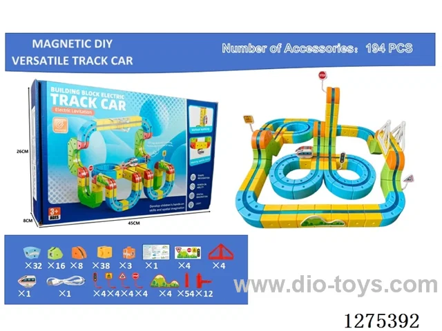 194PCS Magnetic DIY Transformable Track Car