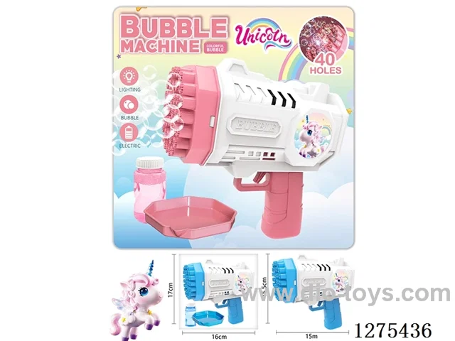 B/O 40-holes bubble gun with light