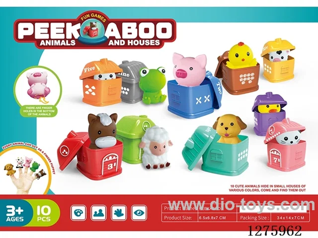 Board Games - Soft Rubber Animal Matching Houses (10 Houses with 10 Animals)