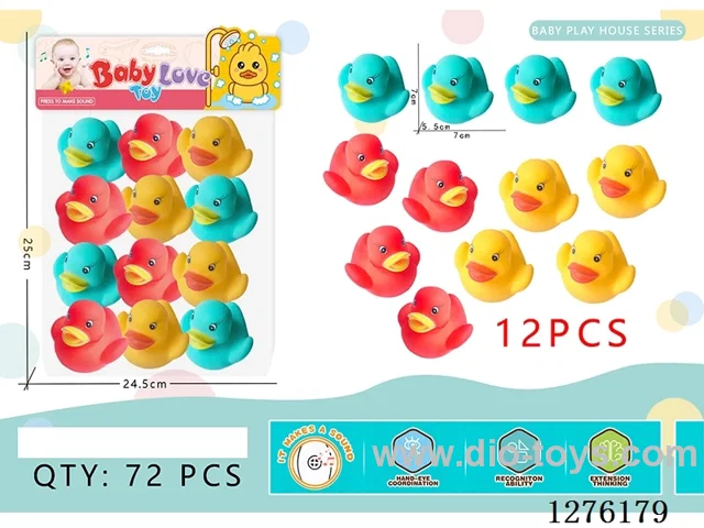 Medium-sized Vinyl BB Whistle Duck 12PCS