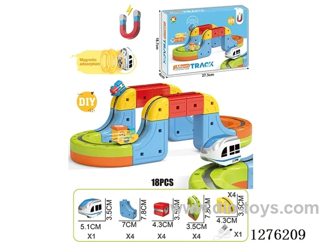 18PCS DIY Magnetic Levitation Track included battery