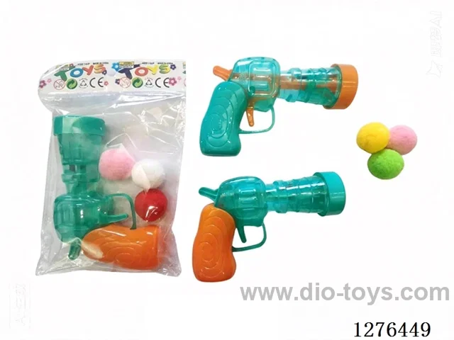 Silent Fuzzy Ball Gun (Transparent) - Fun Cat Toy