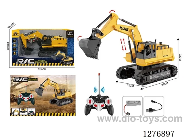 6ch RC Construction vehicles with light included battery