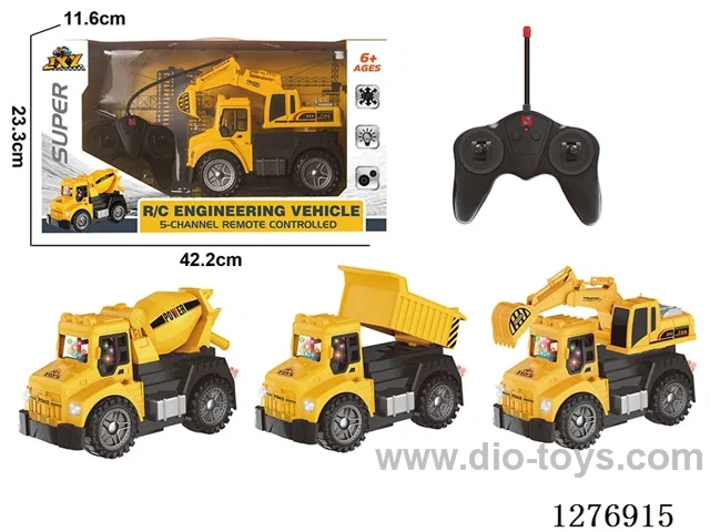 5ch RC Construction vehicles with light included battery
