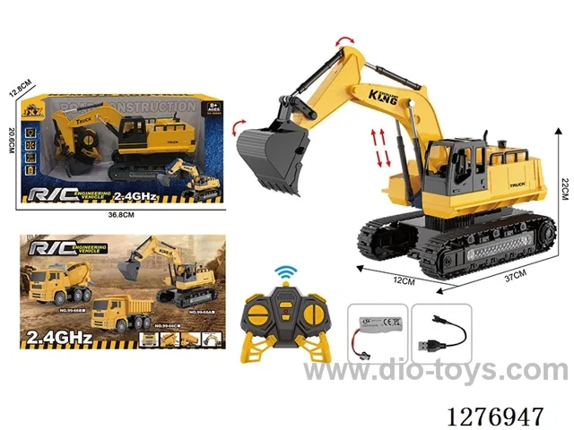 2.4G RC Construction vehicles with light included battery