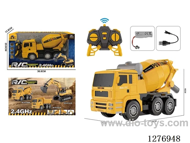 2.4G RC Construction vehicles with light included battery