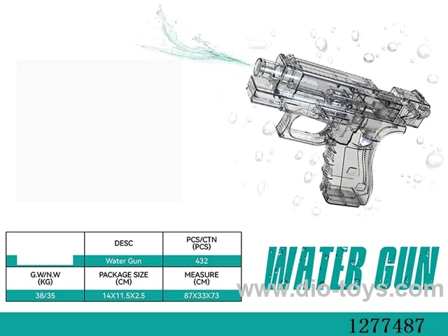 Transparent Glock Water Gun, Transparent Gray