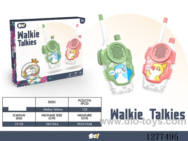 3-in-1 Kids' Walkie-Talkies (1 Pair) 500m Range, Call & Transformation Features