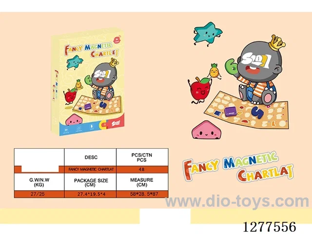 Magnetic Book: Fruits, Shapes, and Numbers 3-in-1