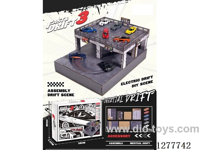free wheel alloy car - Wooden Drift Platform