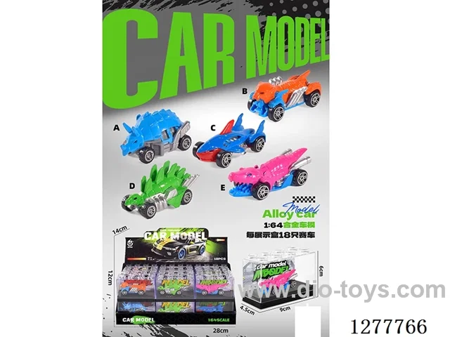 free wheel alloy car 18PCS