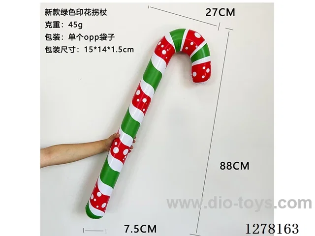 Inflatable Toy - 90cm Christmas Cane (Polka Dot Design)