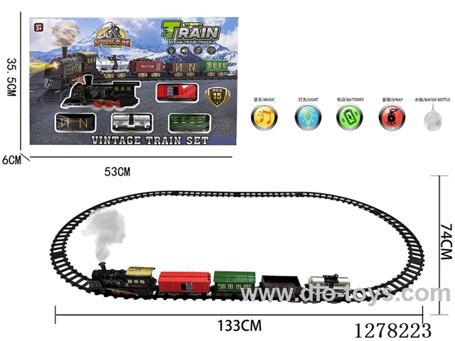 Electric Train Tracks W L/M/spray 133*74CM