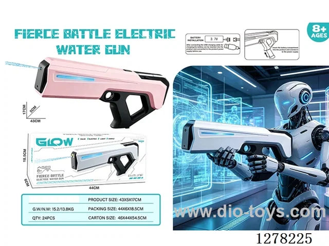 Electric Rapid-Fire Water Gun (Black/Red)