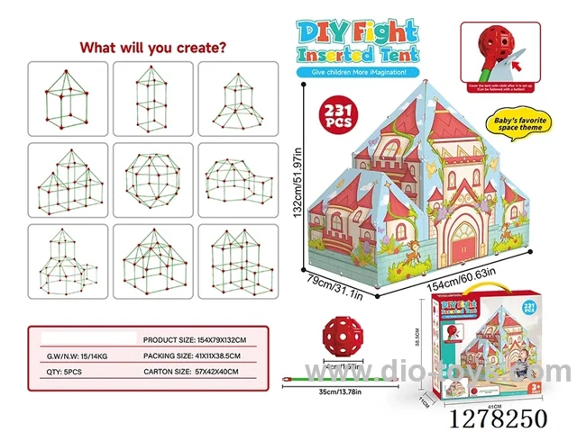 DIY Building Block Tent - Villa