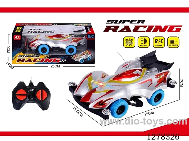 4ch RC Race Car with Dual Flash Lights (Batteries Not Included)