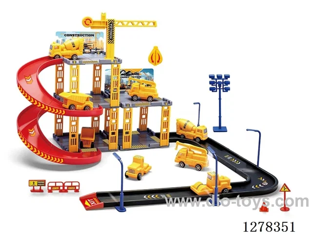 Engineering Set: Parking Lot (Includes 4 Plastic Cars)