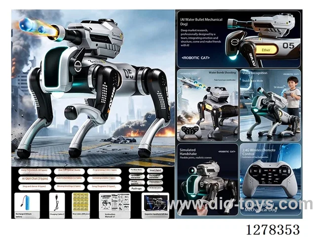 2.4G Water Blaster Turret AI Smart Robot Dog (Battery Included)