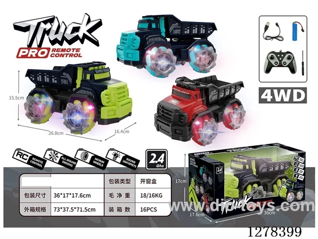 9ch Light & Music Stunt Truck 2.4G (Batteries Included)