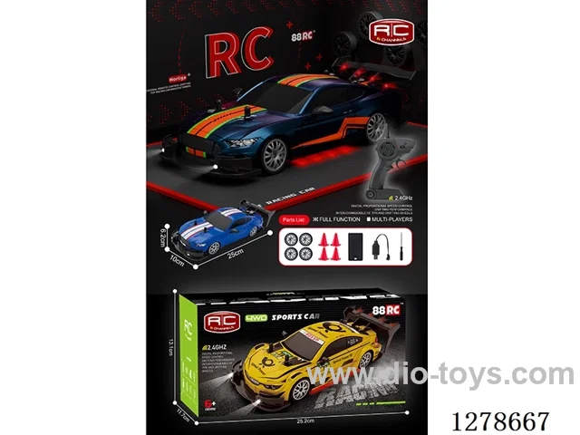 1:20 2.4G 4ch 4WD semi-scale RC car with light included battery