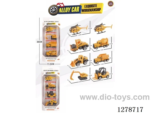Free Wheel Alloy: 2 Airplanes and 6 Construction Vehicles