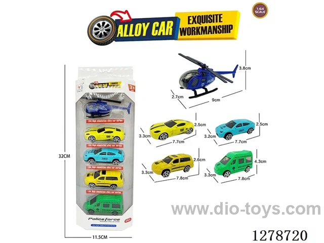 Free Wheel Alloy: 1 Airplane and 4 City Vehicles