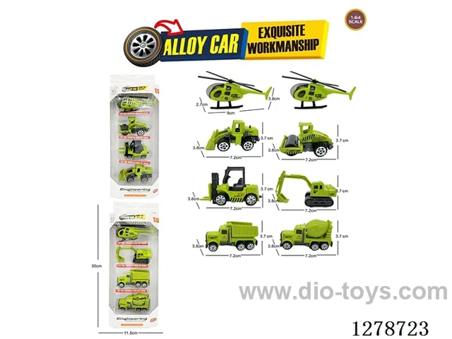 Free Wheel Alloy: 2 Airplane & 6 Farmer Construction Vehicles