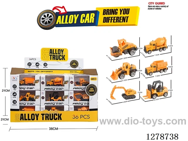 free wheel alloy car 36PCS