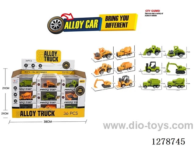 free wheel alloy car 36PCS