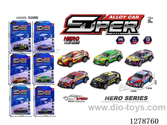 Pull back Metal Cars 6PCS